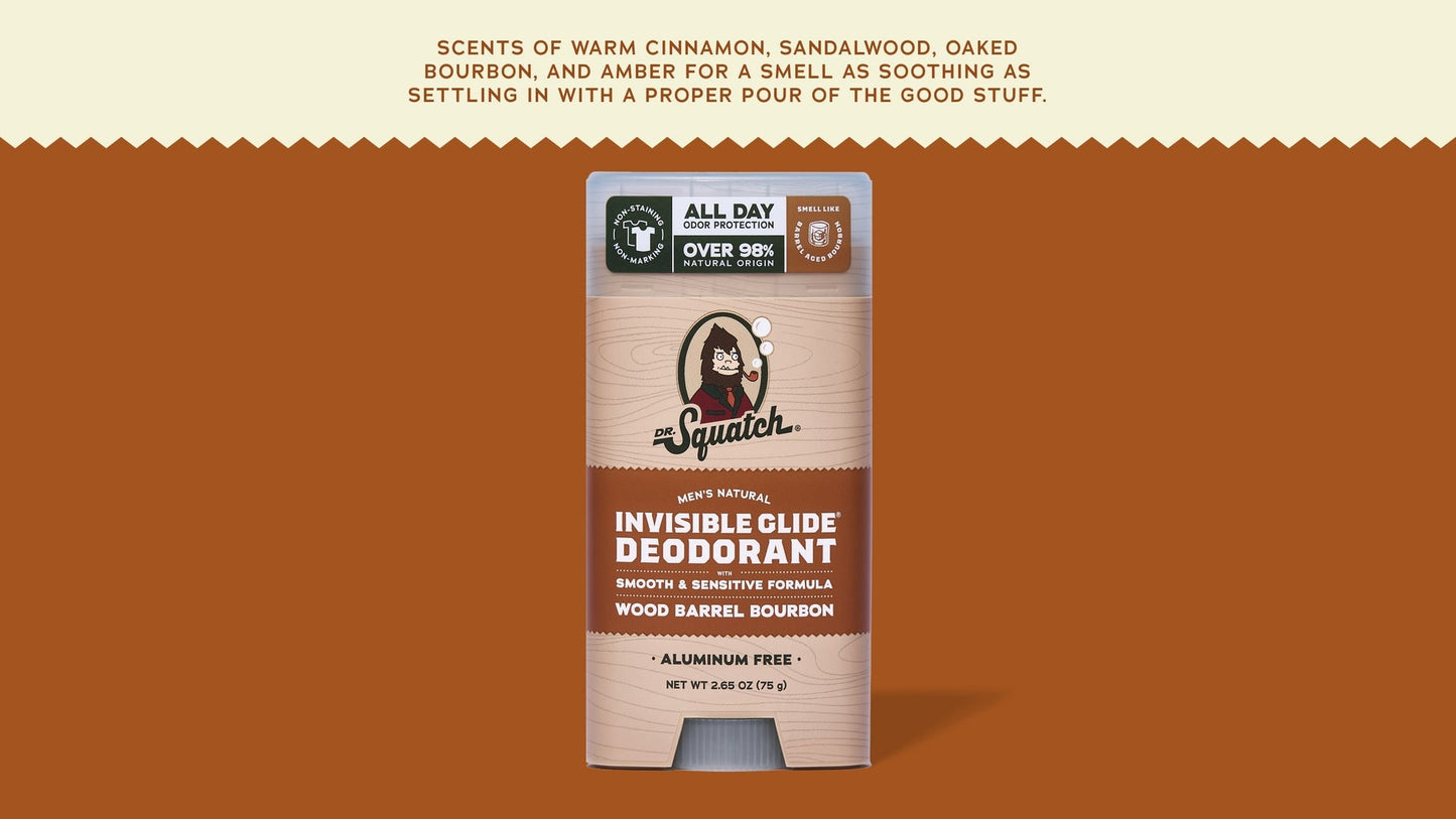 WOOD BARREL BOURBON INVISIBLE GLIDE DEODORANT - US 8261