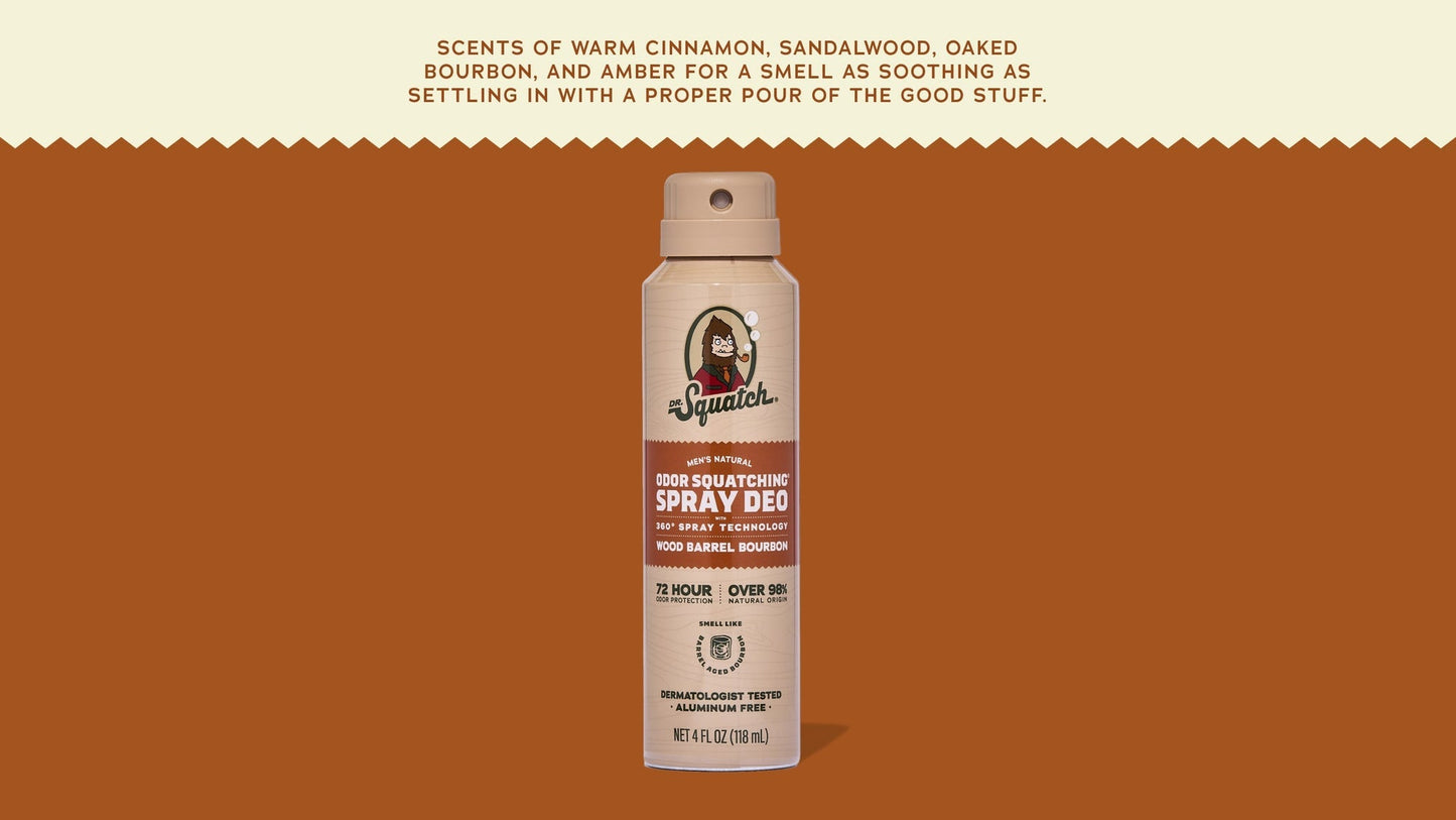 WOOD BARREL BOURBON SPRAY DEODORANT - US 5056